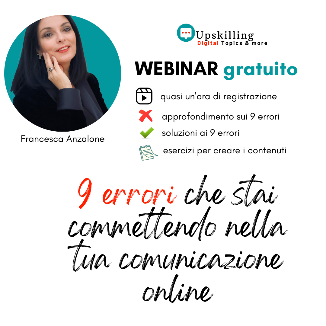 Webinar - I 9 errori che commettiamo nella comunicazione online